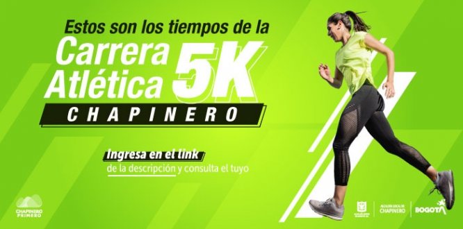 Conoce los tiempos de la Carrera Atlética 5K Chapinero