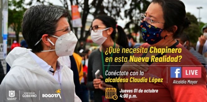 Pieza gráfica de invitación Cuéntele a la alcaldesa de Bogotá que necesita la localidad de Chapinero