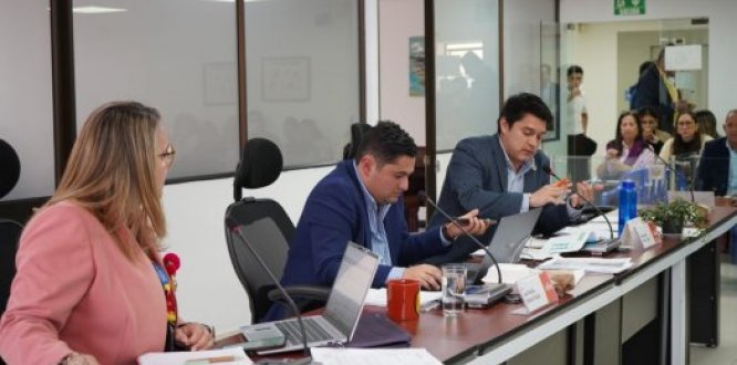 Foto Alcaldesa Chapinero doctora Alexandra Mejía en sesión con miembros de la JAL