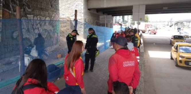 Foto de operativo puente de la Calle 100 con Autopista Norte