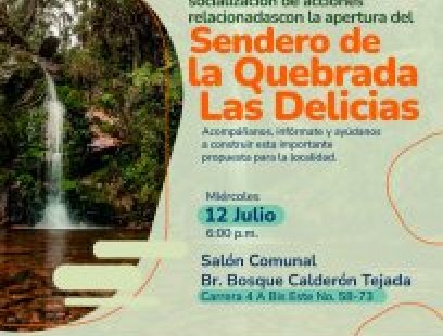 Jornada de socialización sendero Quebrada Las Delicias