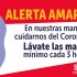 Imagen de medidas que sirven para evitar el contagio, lavar manos periodicamente